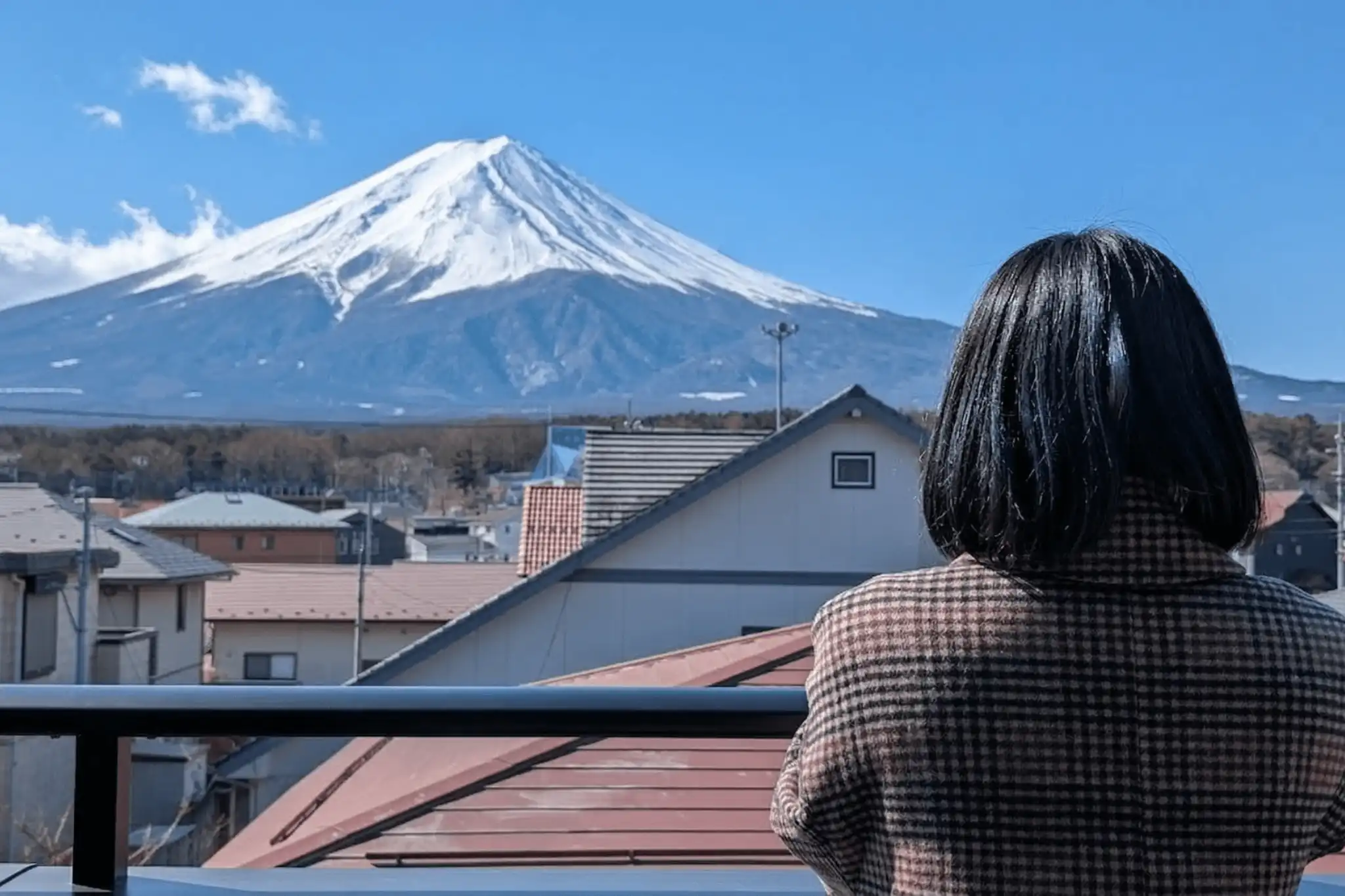 A peaceful moment overlooking Mt. Fuji from the terrace at Varie Sky Fuji Terrace