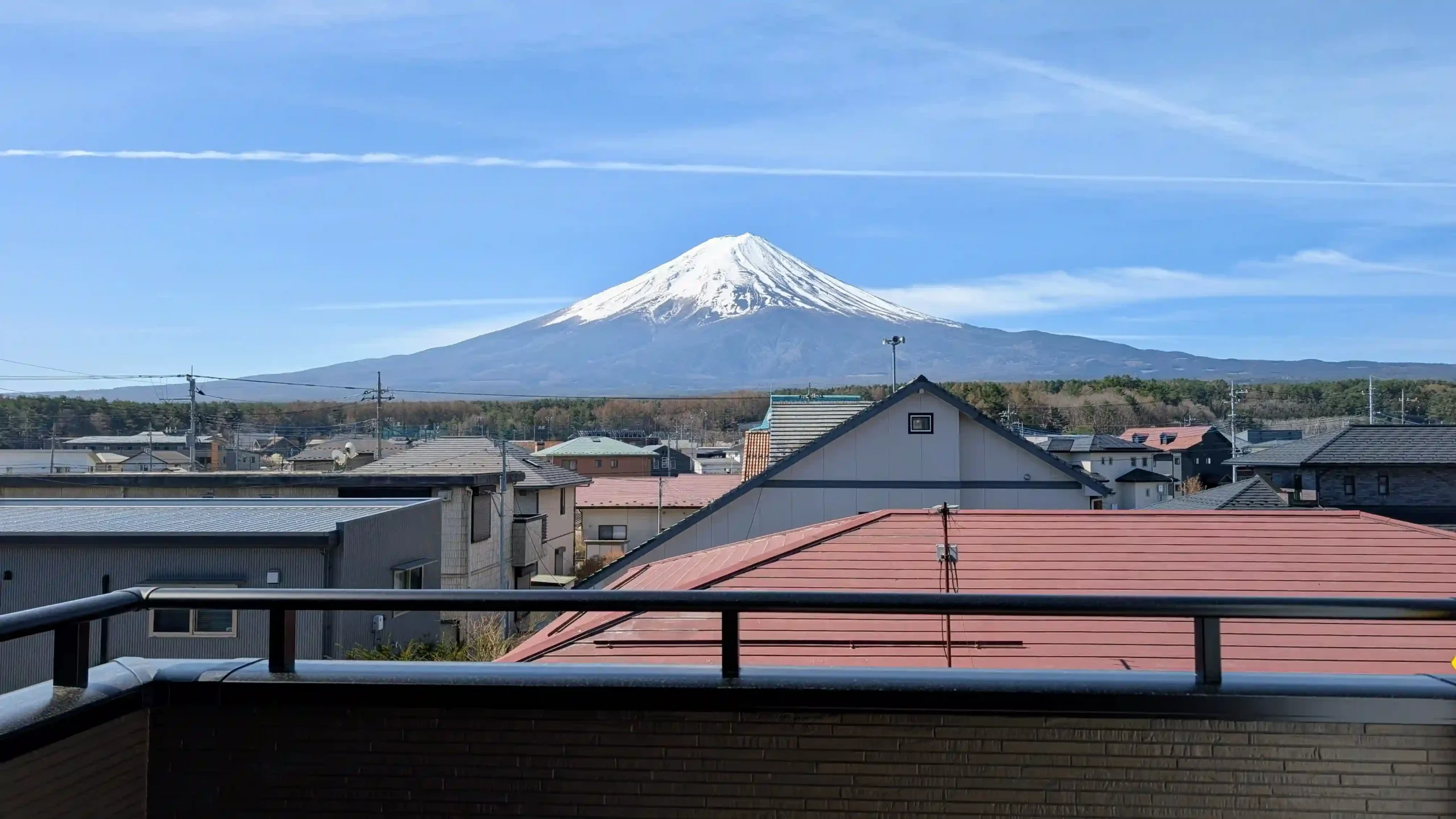 The foothills of Mt. Fuji seen from Varie Sky Fuji Terrace